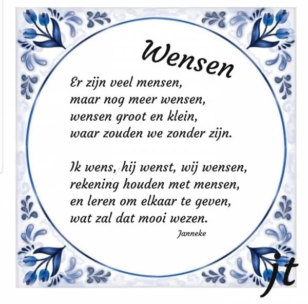 Wensen - gedicht door Janneke Troost