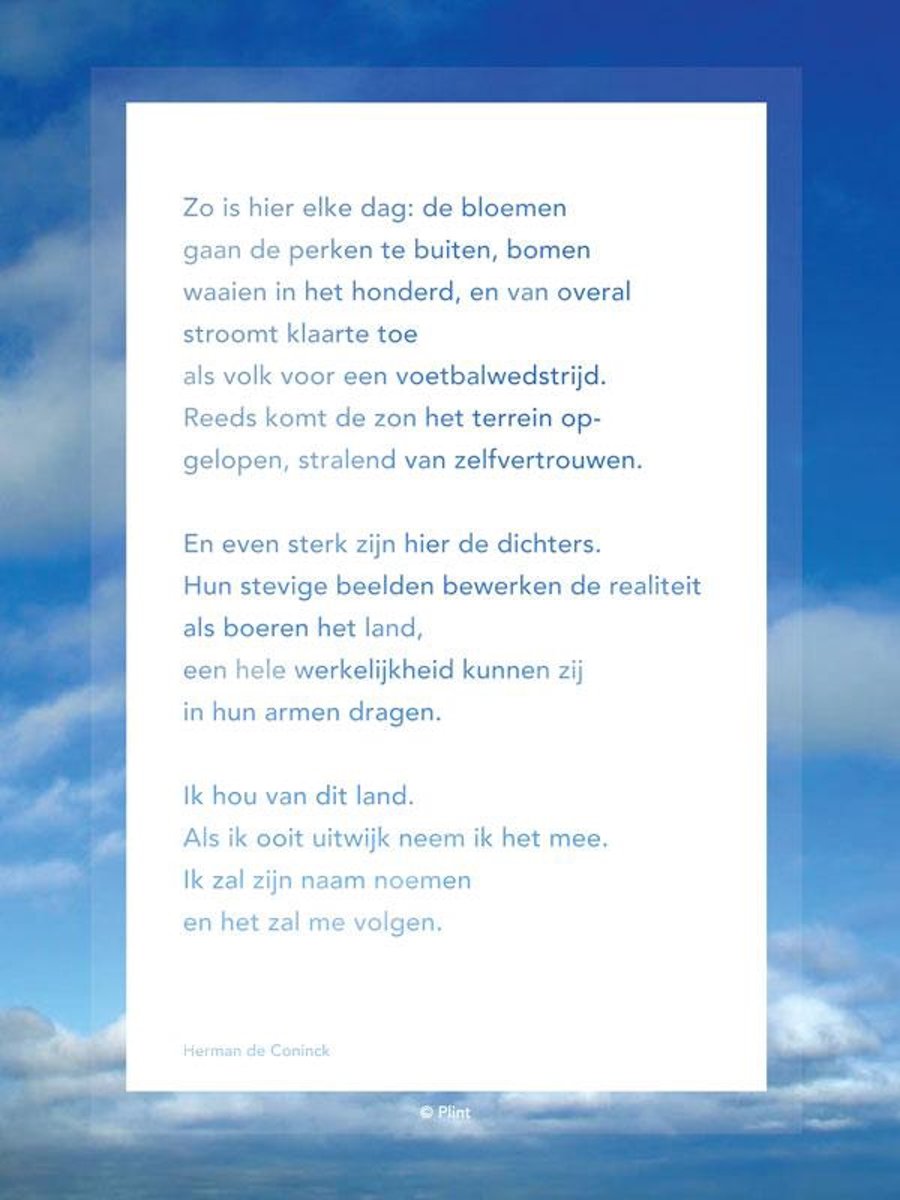 Raamgedicht Plint 'Zo is hier' Herman de Coninck